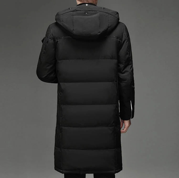 Men's Longline Hooded Puffer Coat