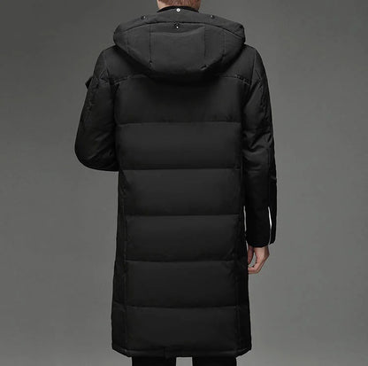 Men's Longline Hooded Puffer Coat