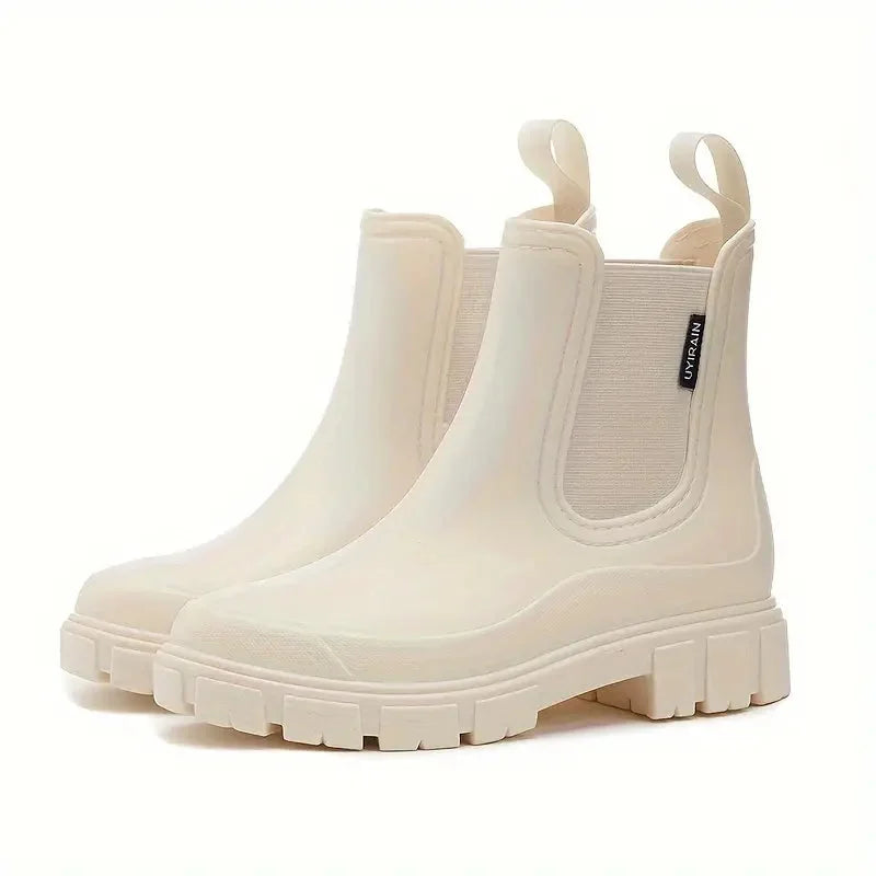 Chelsea Boots – Brown Waterproof Lug Sole Slip-On