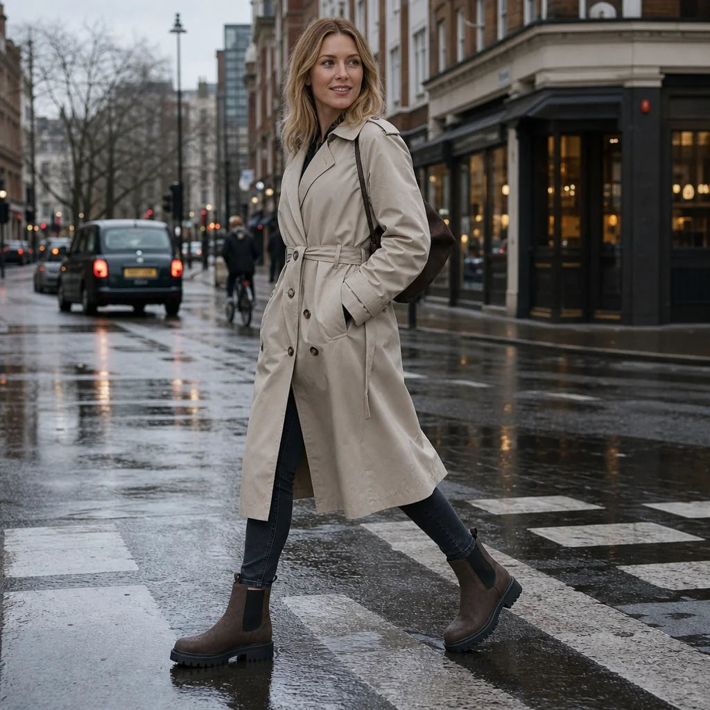 Wide-Fit Chelsea Boots with Stretch Panel