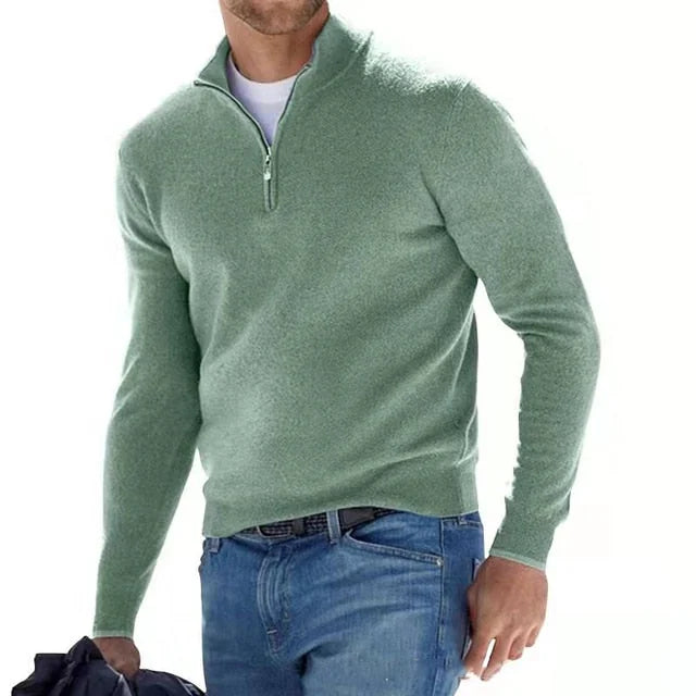 Men's Knit Quarter Zip Sweater