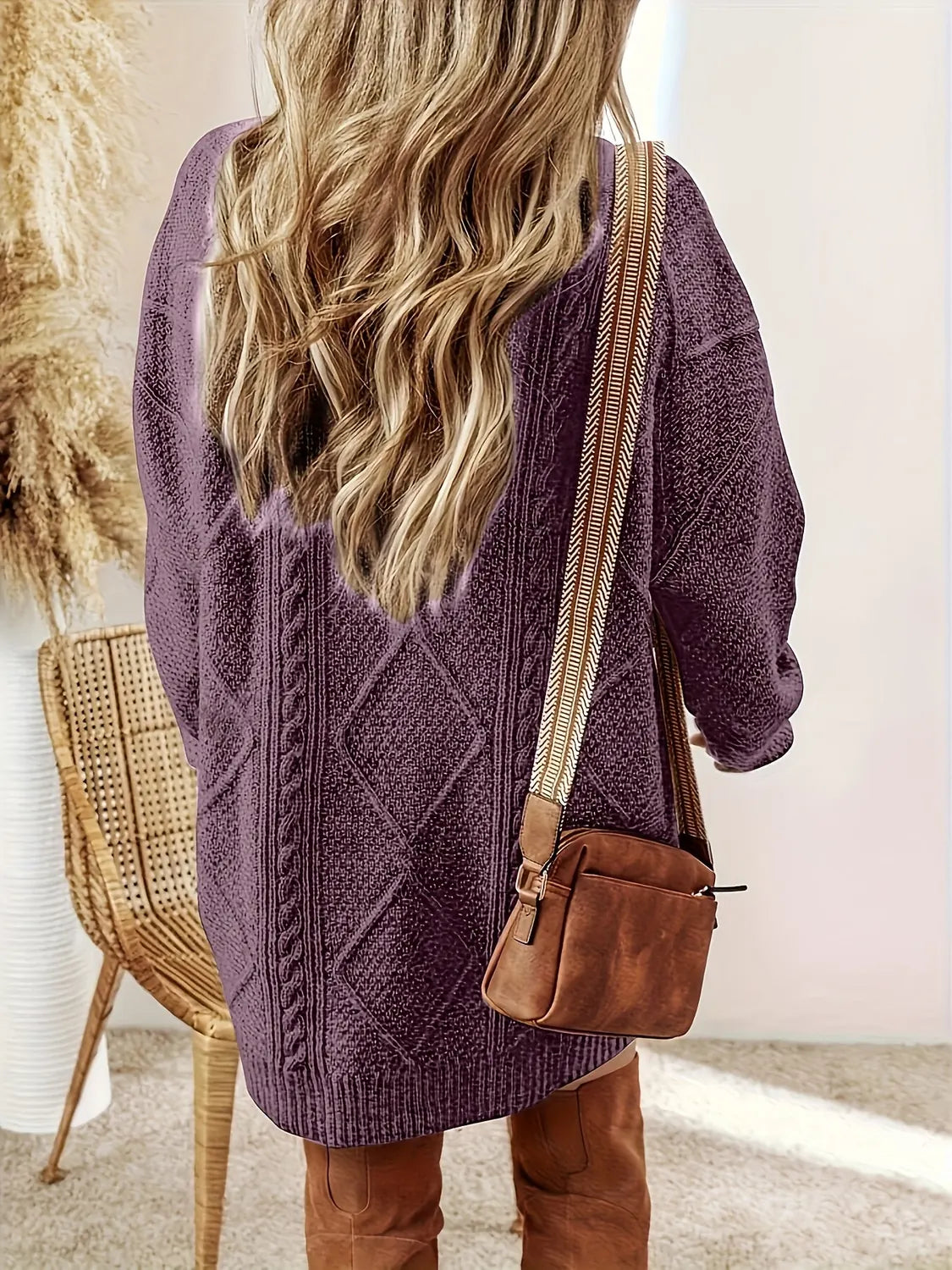 Cable Knit Sweater Dress