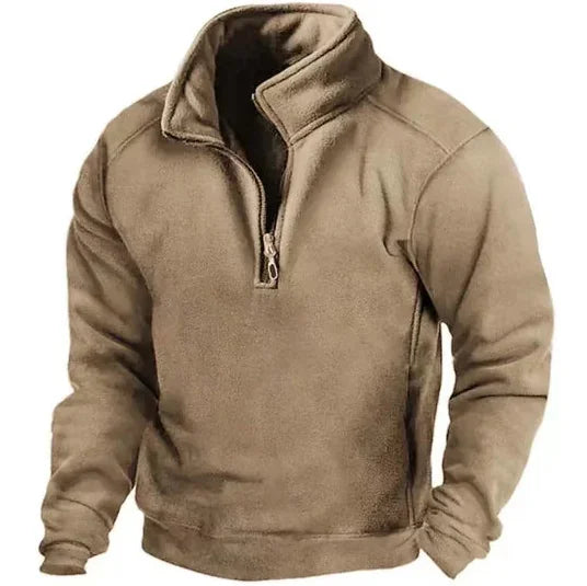Men's Half-Zip Fleece Pullover Sweater
