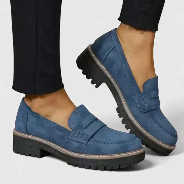 Chunky Lug Sole Penny Loafers