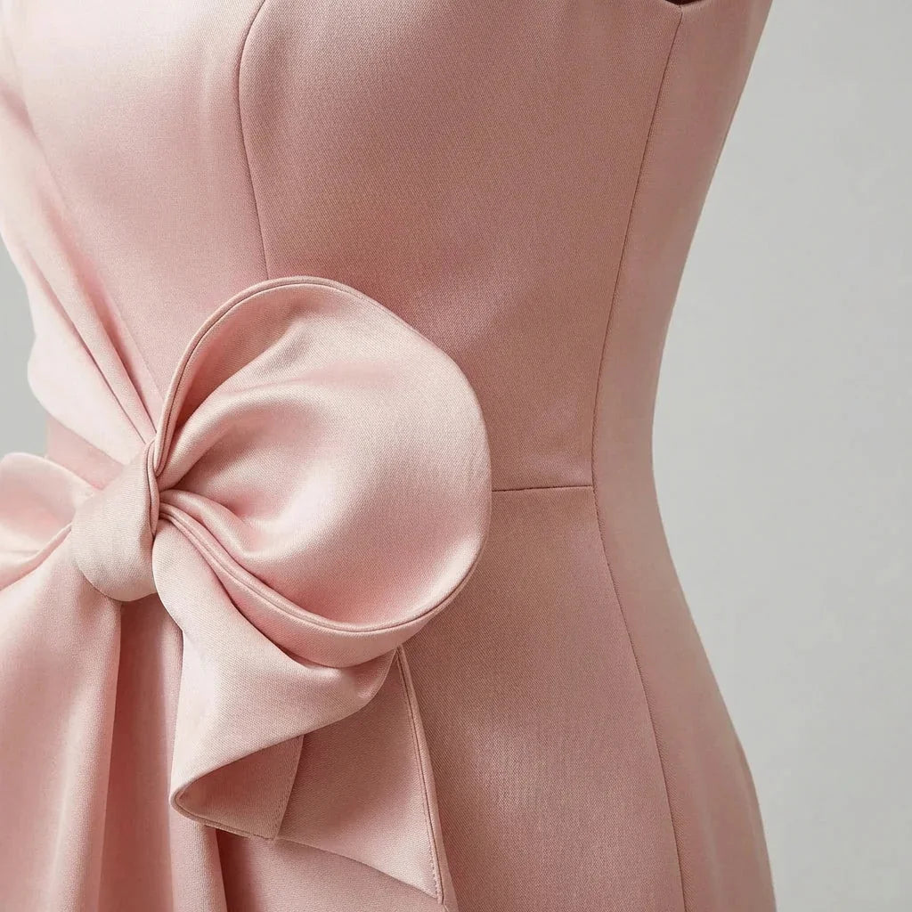 Mother of the Bride Bow Midi Dress