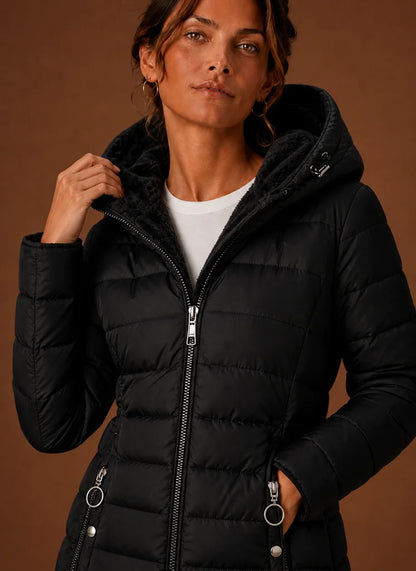 Women's Long Hooded Puffer Coat Winter Jacket