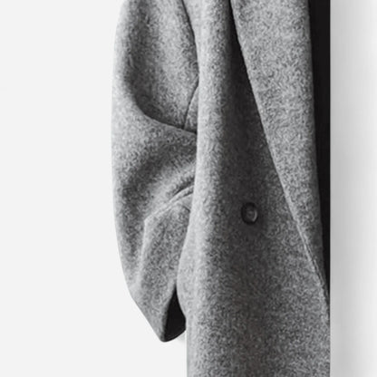 Wool Coat – Grey Oversized Longline
