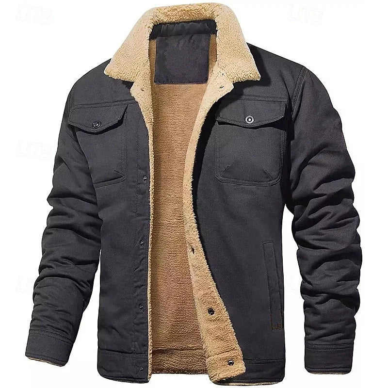 Men's Sherpa Collar Winter Trucker Jacket