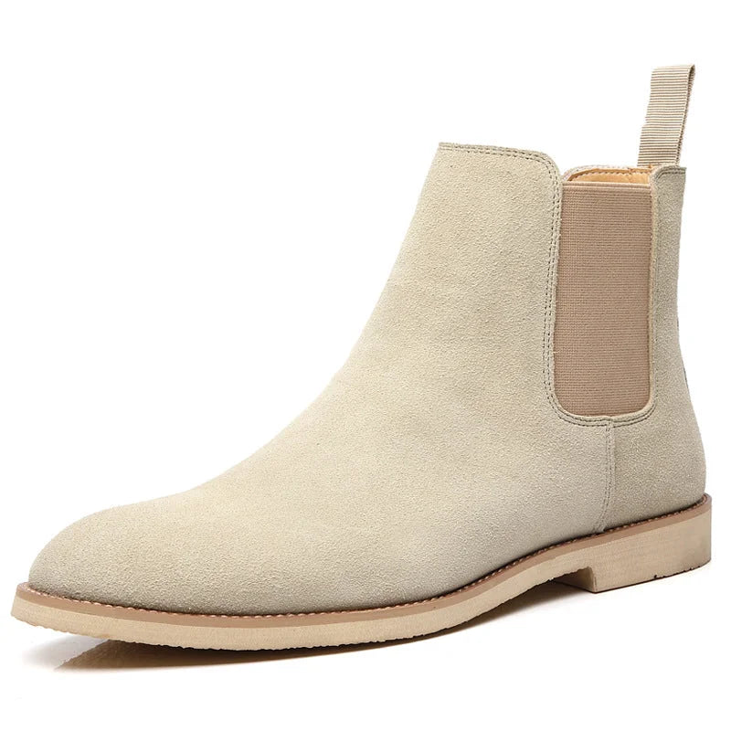 Men's Chelsea Boots – Black Suede Crepe Sole