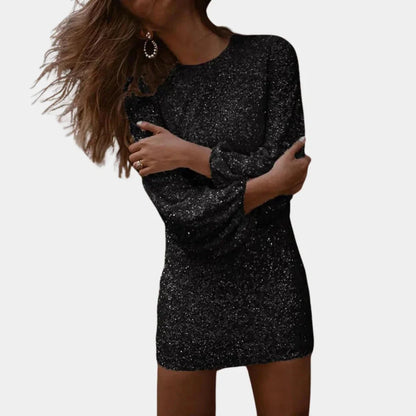 Sequin Long Sleeve Mini Party Dress