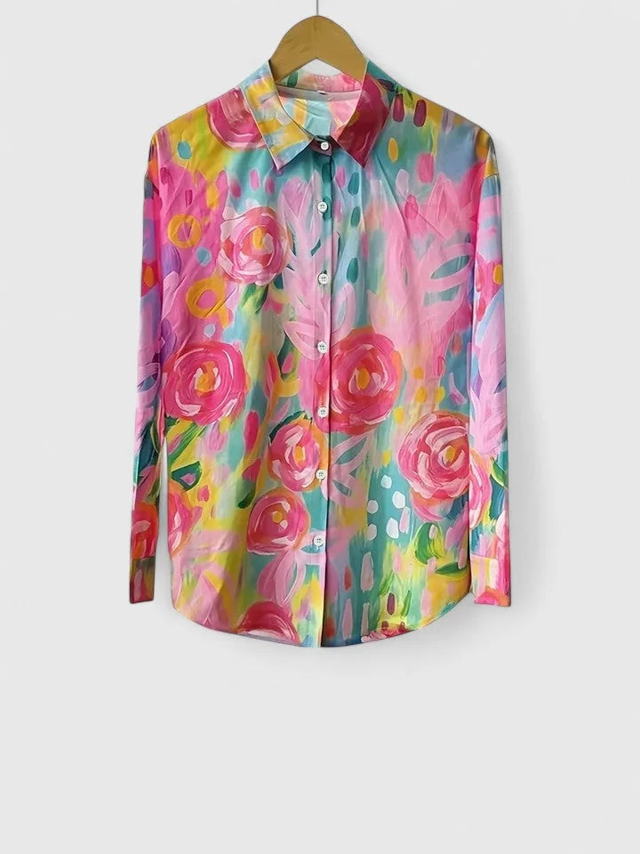 Floral Button-Down Blouse
