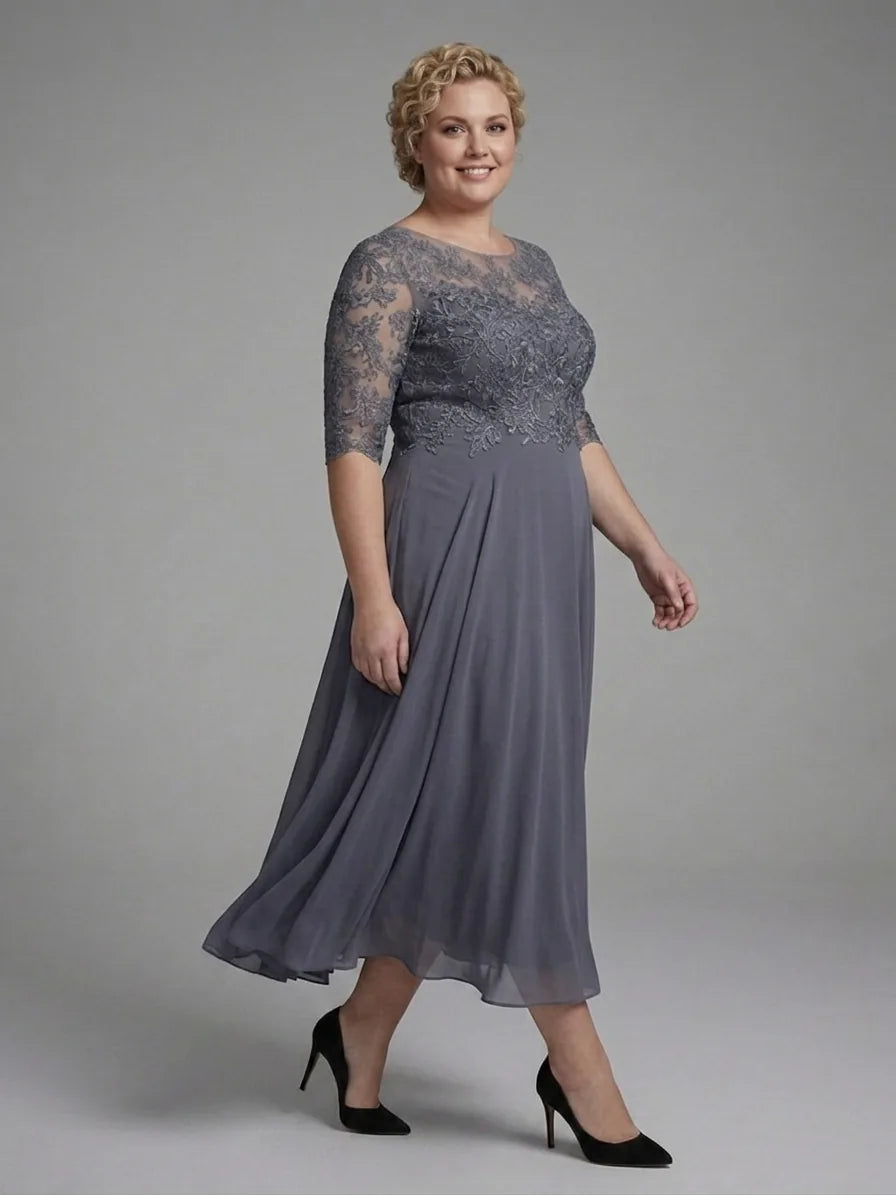 Mother of the Bride Lace Midi Dress