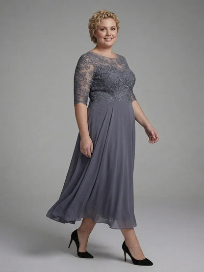 Mother of the Bride Lace Midi Dress