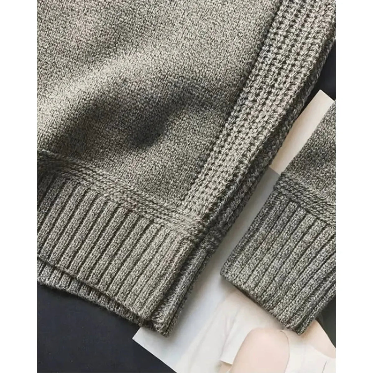 Men's Crew Neck Sweater with Elbow Patches