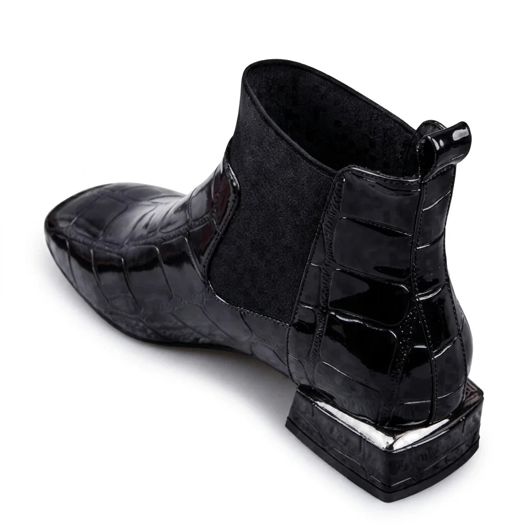 Lorena | Chelsea Boots Croc-Effect Patent