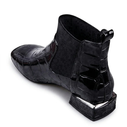 Lorena | Chelsea Boots Croc-Effect Patent