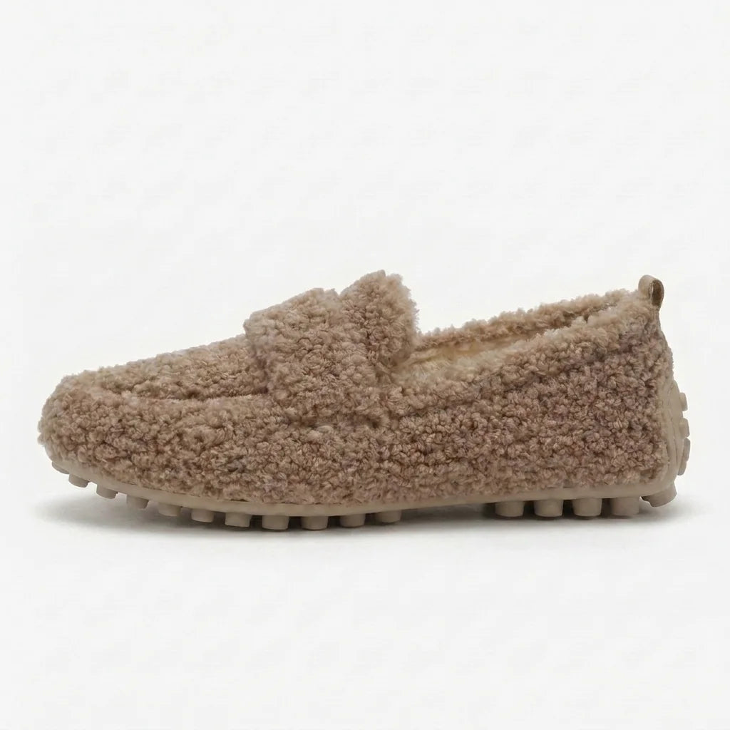 Fuzzy Teddy Loafers Slip-On