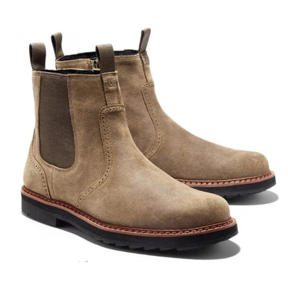 Men's Chelsea Boots – Black Lug Sole Pull Tab
