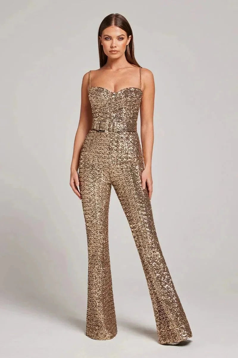 Gemma | Sequin Wide-Leg Jumpsuit