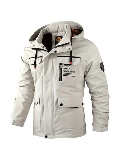 Men's Hooded Jacket – Black Waterproof Winter