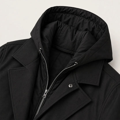 Oldborough | Men's Hooded Long Rain Coat