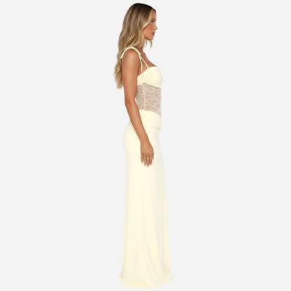 Lace Maxi Dress – Black Lace Bodice