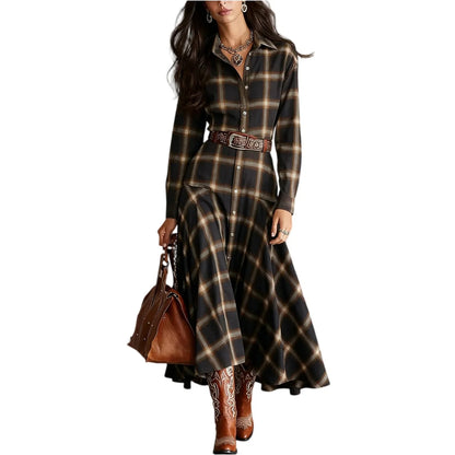 Plaid Flannel Shirt Dress
