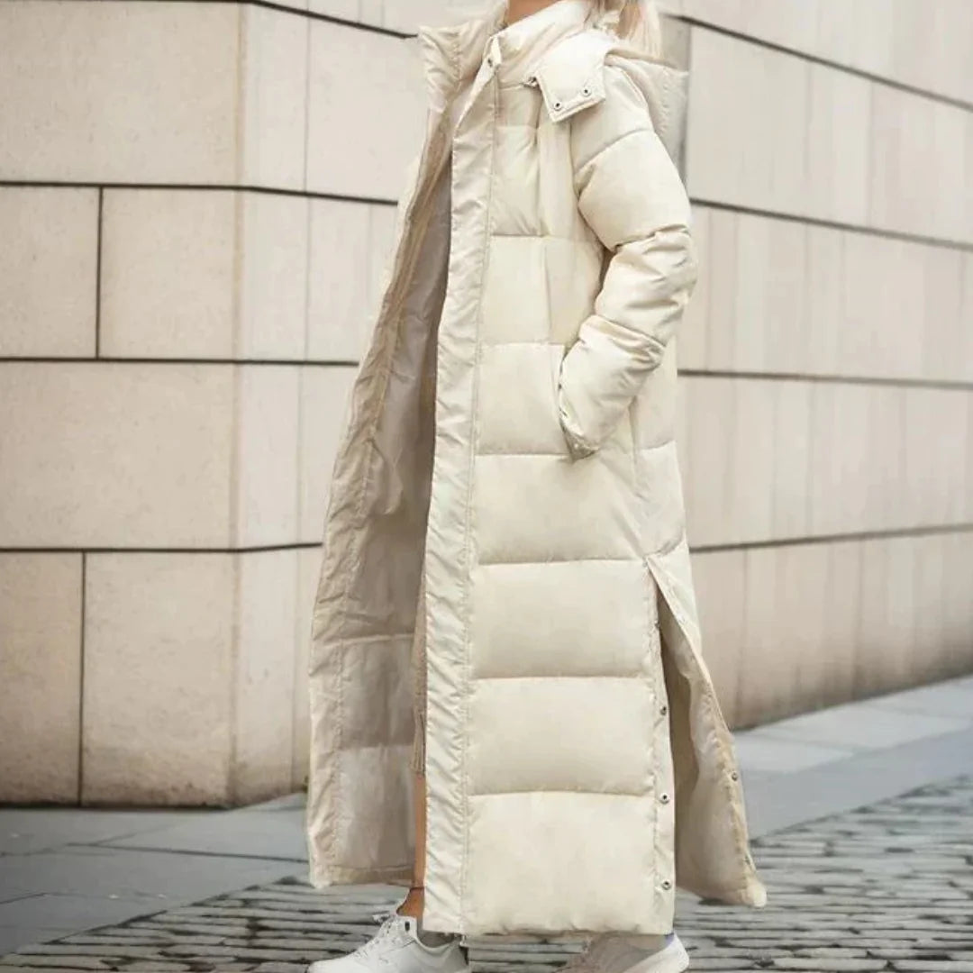 Women's Wool Blend Winter Coat with Hood