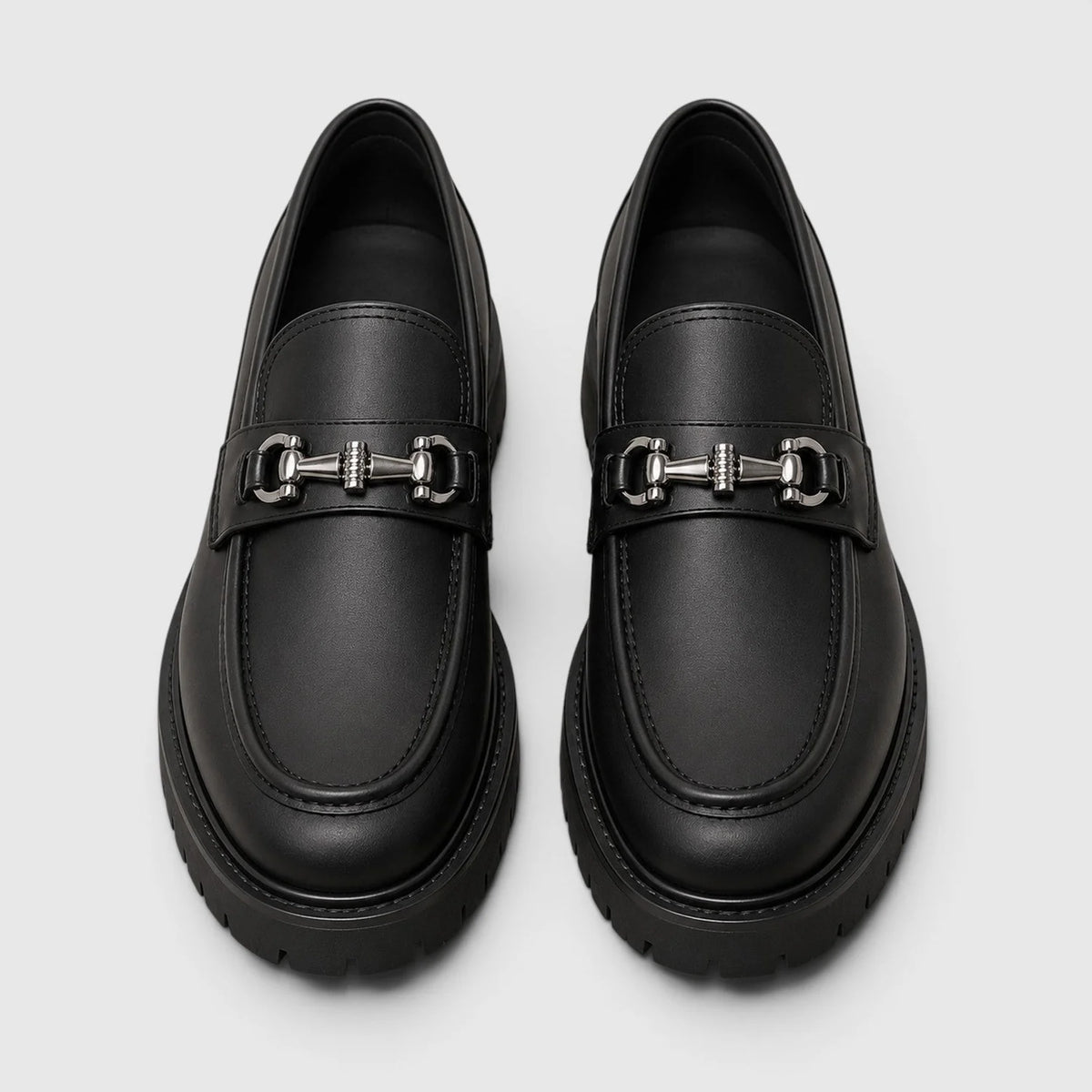 Men's Loafers Chunky Sole Horsebit Slip-On