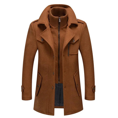 Men's Layered Collar Overcoat