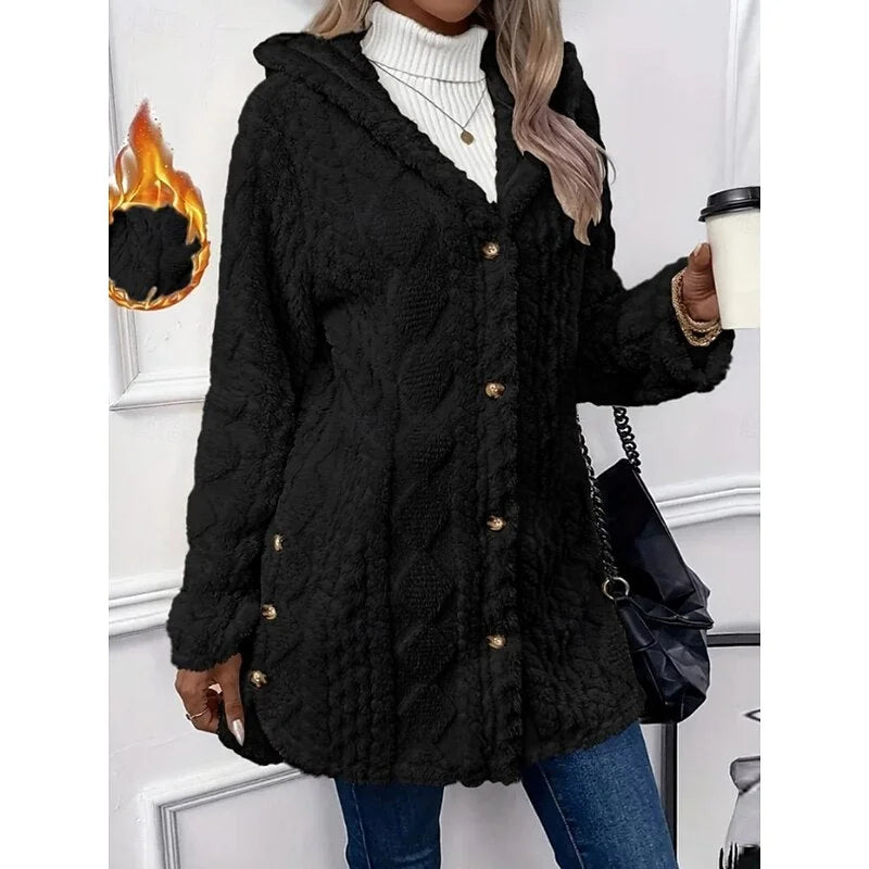 Women's Hooded Fleece Winter Jacket
