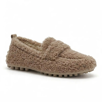 Fuzzy Teddy Loafers Slip-On