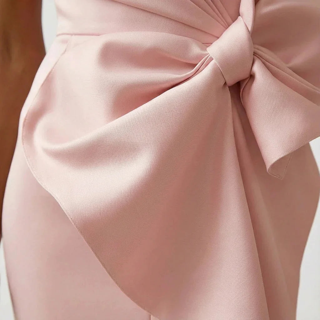 Mother of the Bride Bow Midi Dress