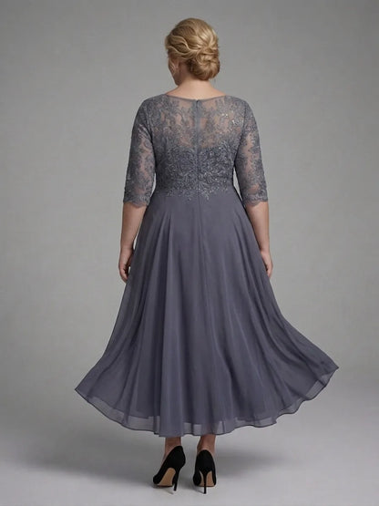 Mother of the Bride Lace Midi Dress