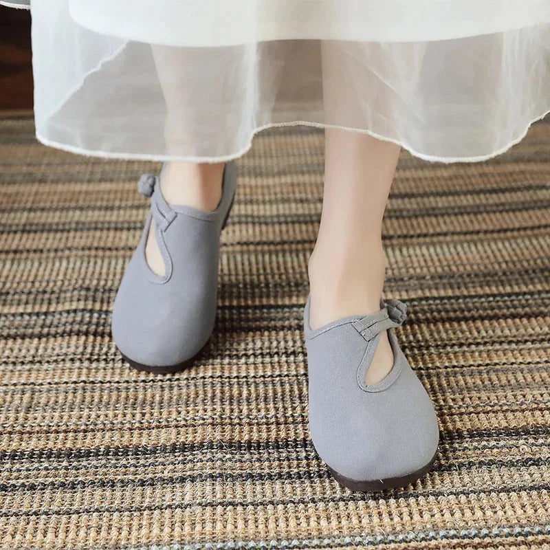 Cutout Mary Jane Flats