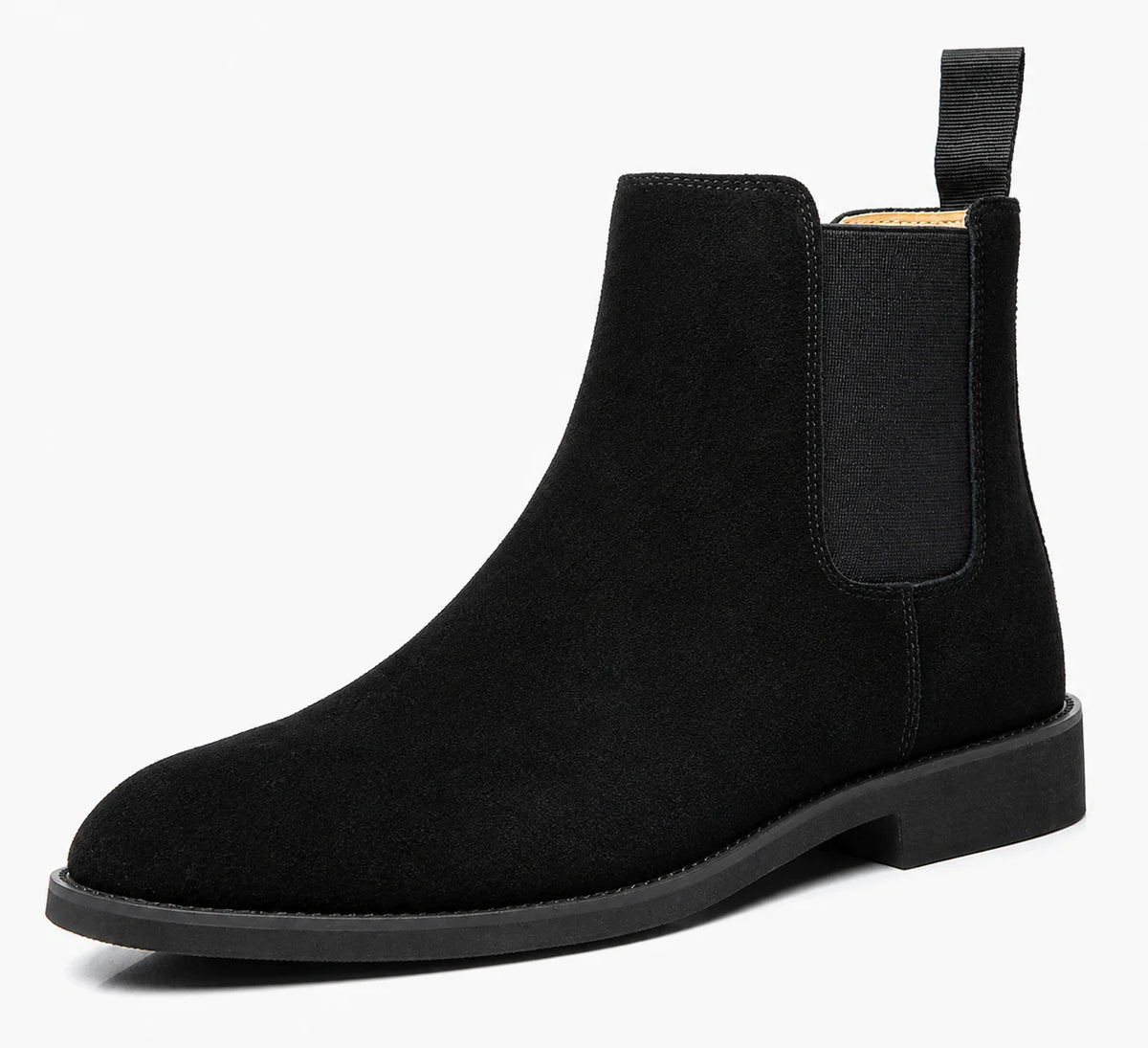 Men's Chelsea Boots – Black Suede Crepe Sole