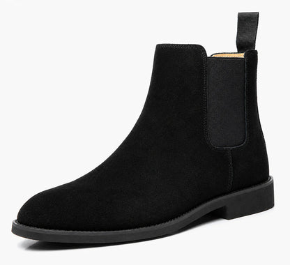 Men's Chelsea Boots – Black Suede Crepe Sole