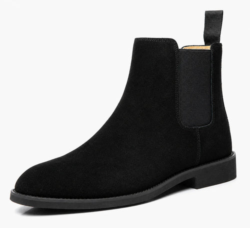 Men's Chelsea Boots – Black Suede Crepe Sole