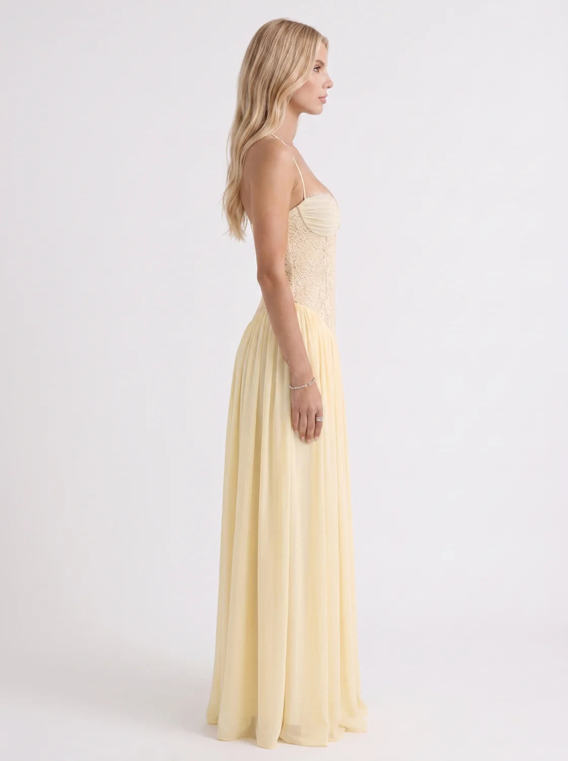Isabella | Lace Maxi Dress with Corset Bodice