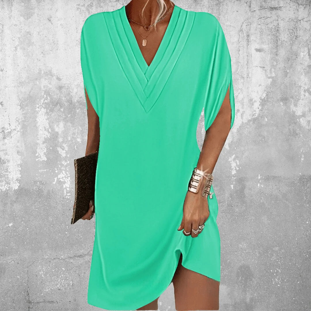 V-Neck Wrap Mini Dress
