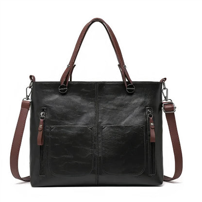 Large Tote Bag with Front Pockets