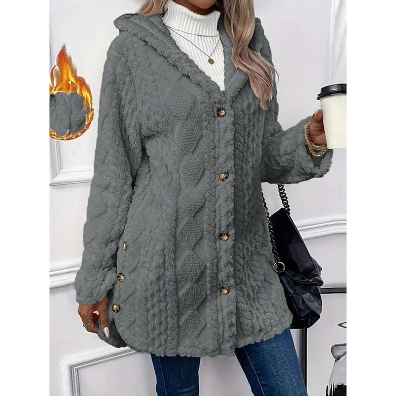 Women's Hooded Fleece Winter Jacket