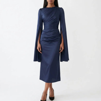 Celine | Lace Maxi Dress with Cape Sleeves