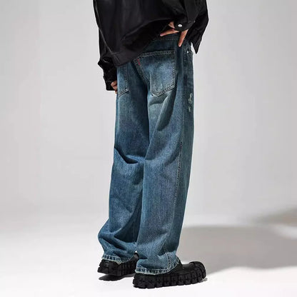 Men's Relaxed Wide-Leg Baggy Jeans