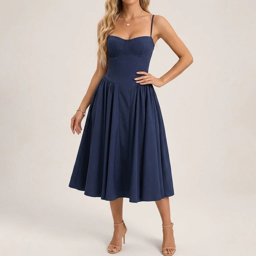 Celeste | Corset Midi Dress A-Line