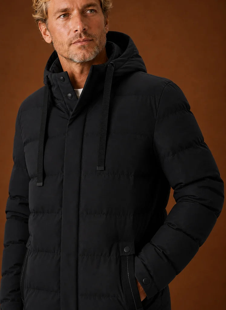 Men's Long Hooded Winter Jacket Puffer Coat