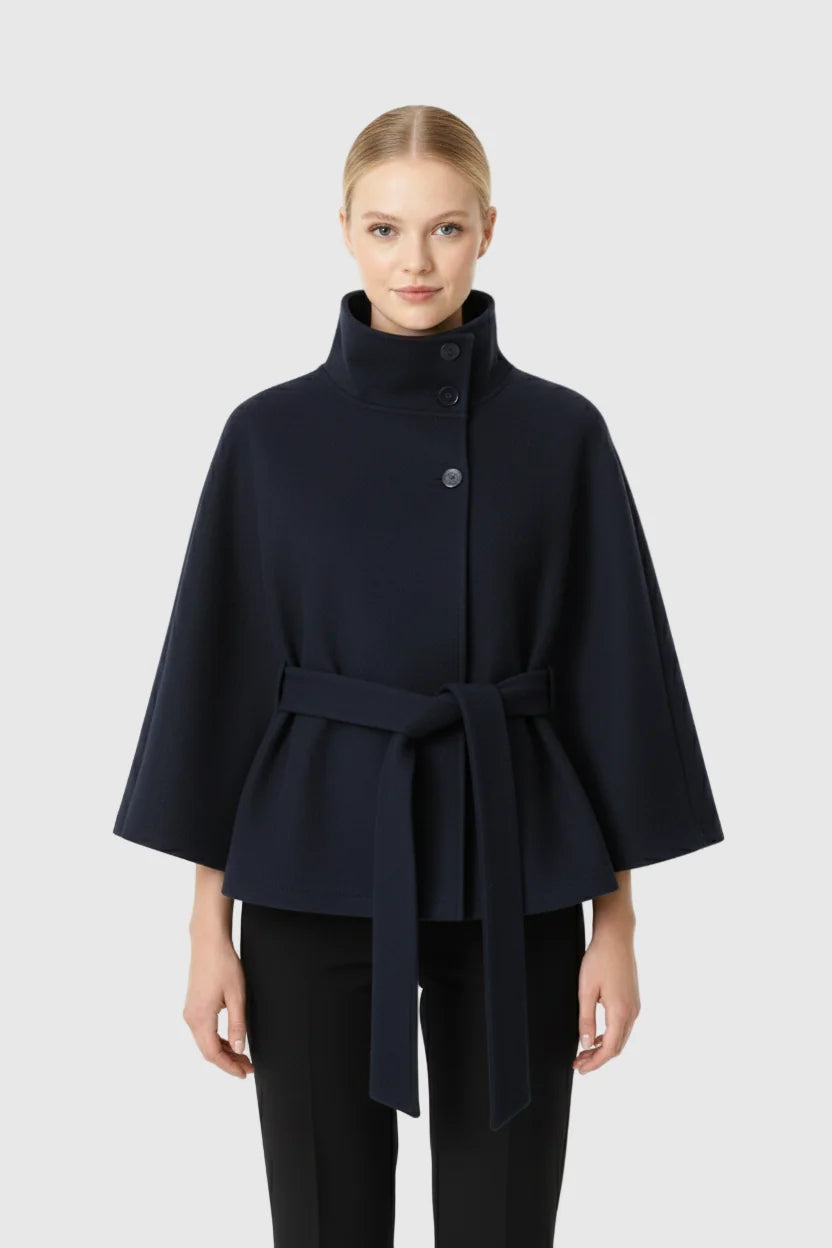 Sofia | Belted Cape Coat