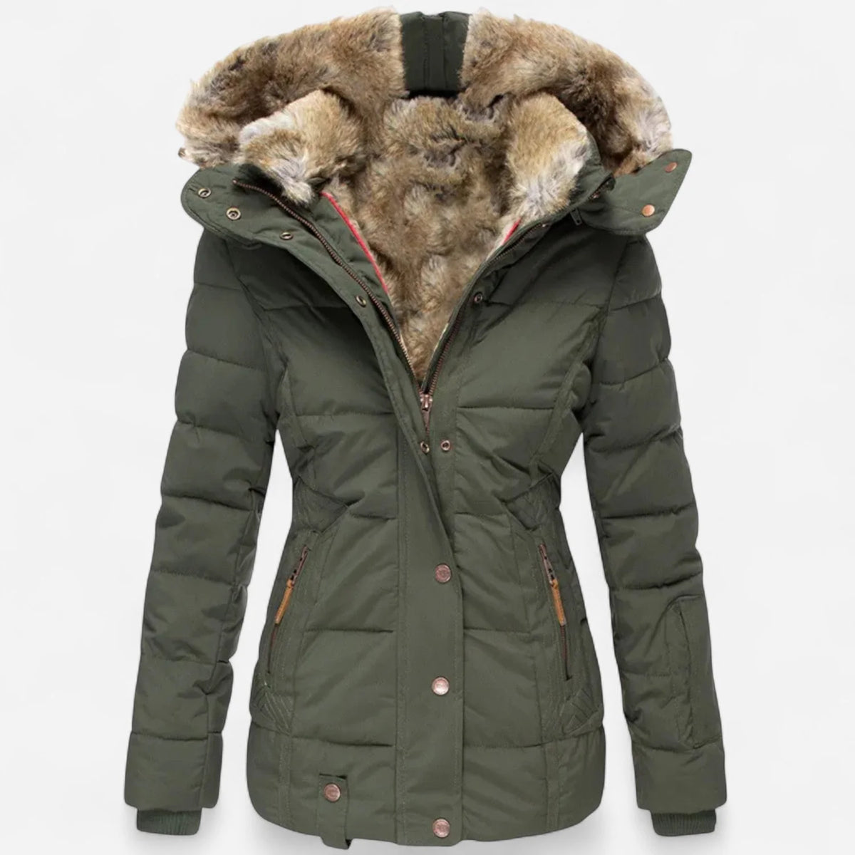 Aisa | Lined Winter Coat Button Front