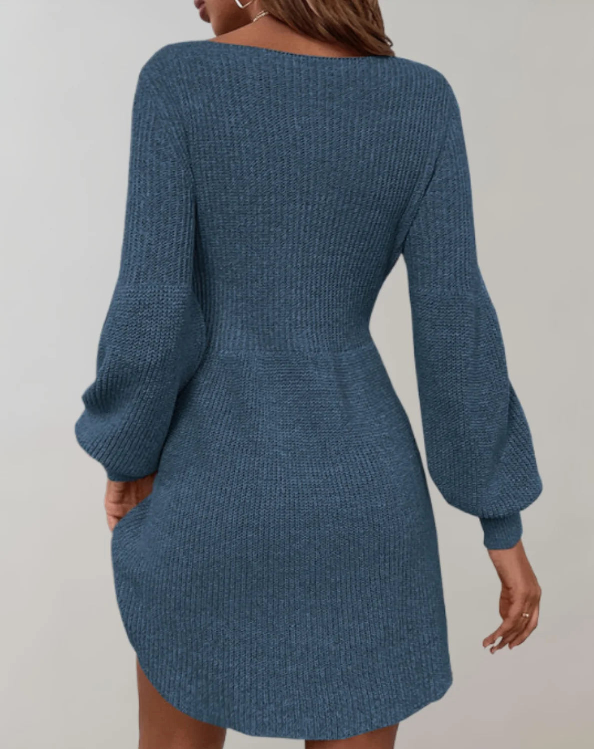 Sweater Dress – Black Fit and Flare Mini
