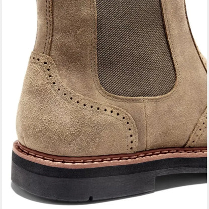 Men's Chelsea Boots – Black Lug Sole Pull Tab